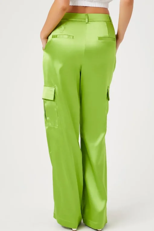 Satin Cargo Pants
