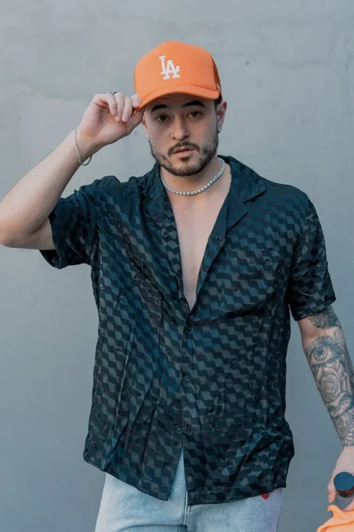 Satin Checkered Shirt
