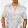 Satin Checkered Shirt