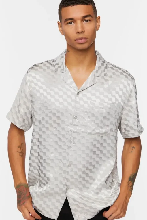 Satin Checkered Shirt