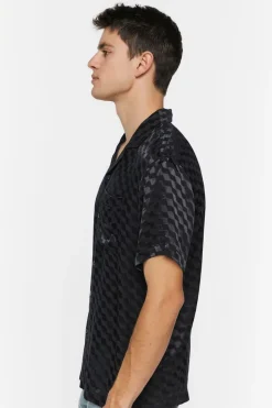 Satin Checkered Shirt