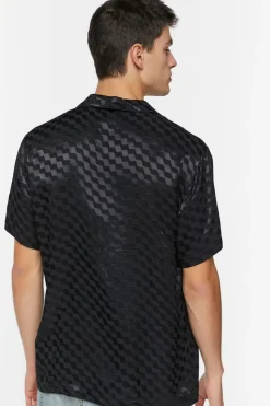 Satin Checkered Shirt