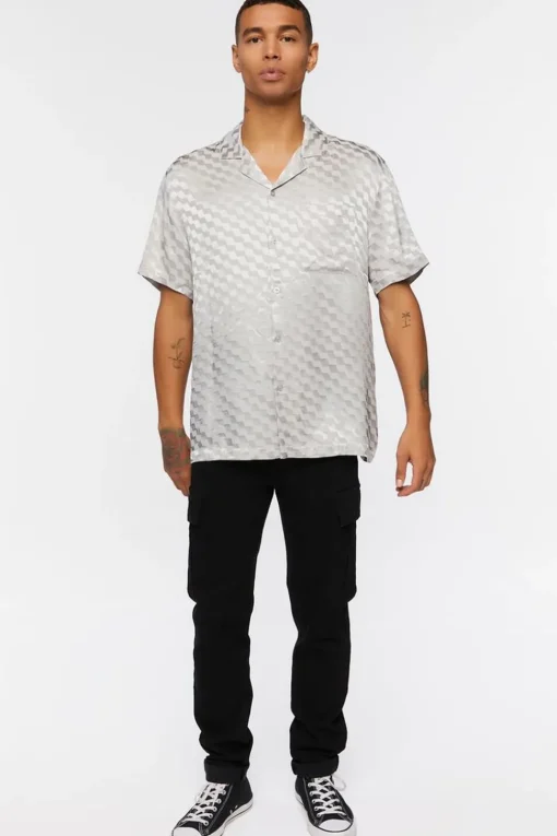 Satin Checkered Shirt