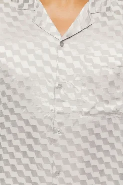 Satin Checkered Shirt
