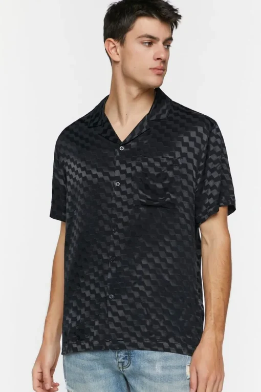 Satin Checkered Shirt