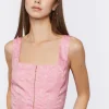 Satin Corset Crop Top