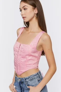 Satin Corset Crop Top