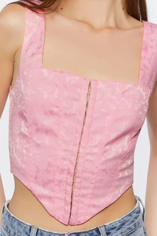 Satin Corset Crop Top