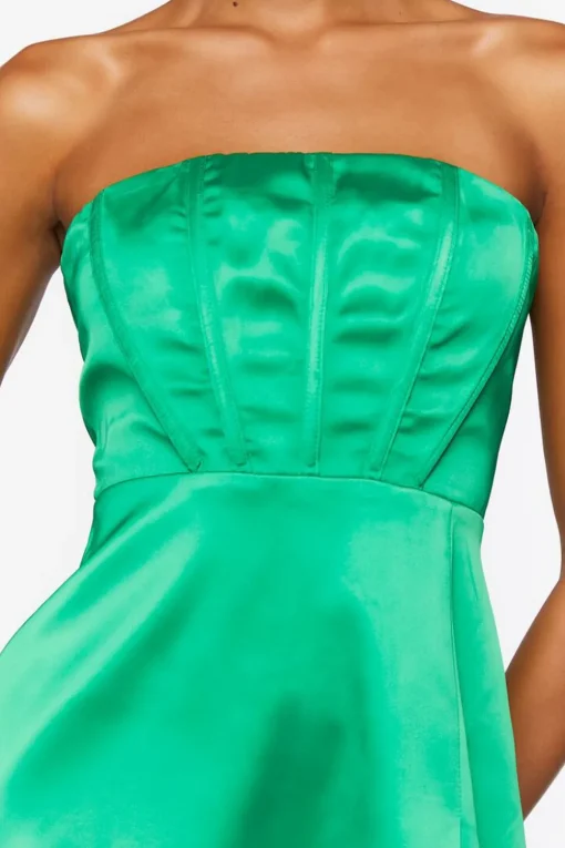 Satin Corset Tube Mini Dress