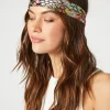 Satin Floral Print Headwrap