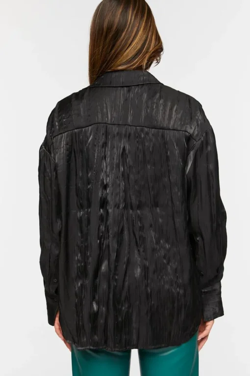 Satin High-Low Shirt