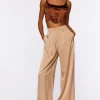 Satin High-Rise Trousers