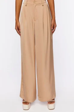 Satin High-Rise Trousers