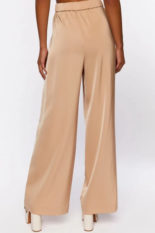 Satin High-Rise Trousers