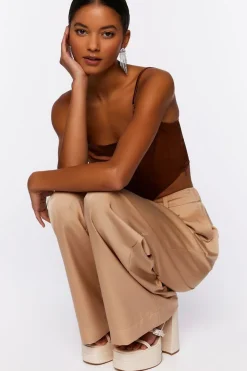 Satin High-Rise Trousers