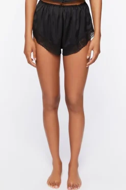 Satin Lace Tank Top & Shorts Lounge Set