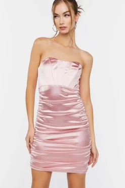 Satin Mini Tube Dress
