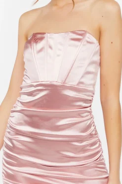 Satin Mini Tube Dress