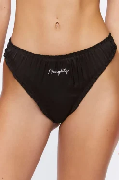Satin Naughty Cheeky Panties