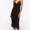Satin Ruched Cami Dress