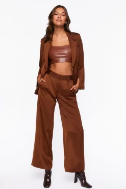 Satin Single-Breasted Blazer
