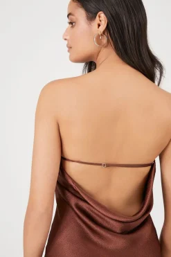 Satin Strapless Maxi Dress