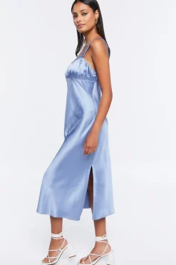 Satin Sweetheart Midi Dress