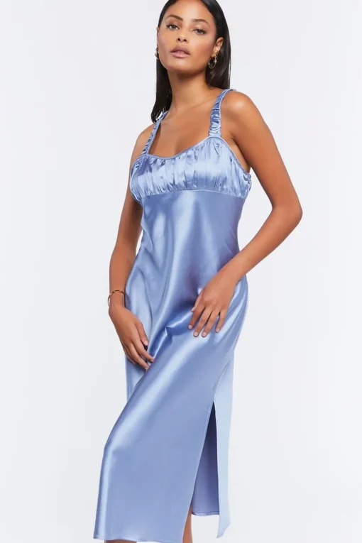 Satin Sweetheart Midi Dress