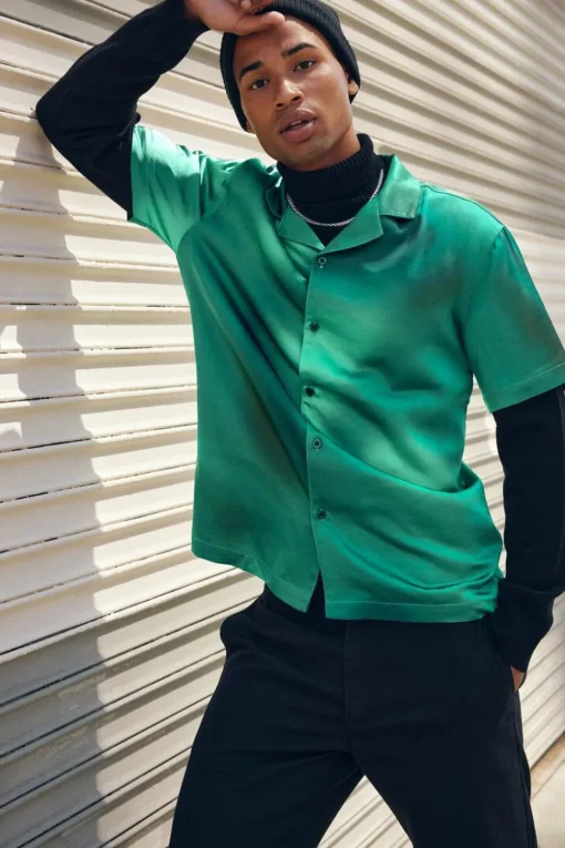 Satin Tie-Dye Shirt