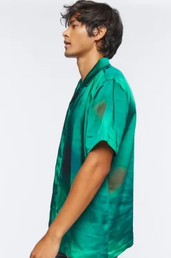 Satin Tie-Dye Shirt