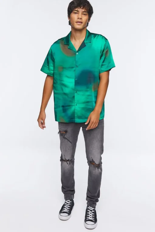Satin Tie-Dye Shirt