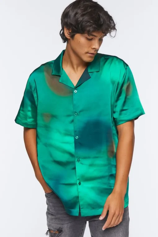 Satin Tie-Dye Shirt
