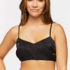 Satin V-Neck Bralette