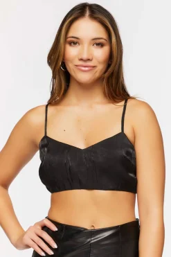 Satin V-Neck Bralette