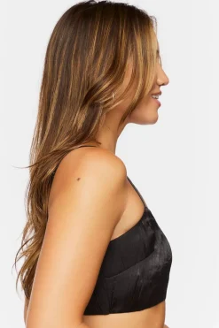 Satin V-Neck Bralette