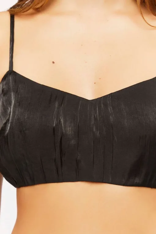 Satin V-Neck Bralette