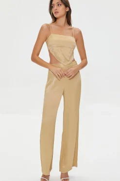 Satin Wide-Leg Pants
