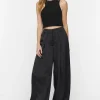 Satin Wide-Leg Pants