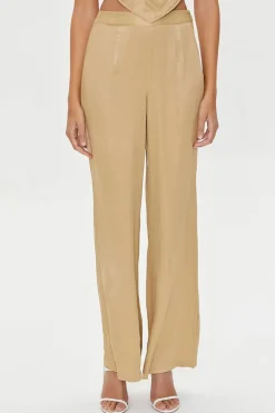 Satin Wide-Leg Pants