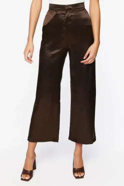 Satin Wide-Leg Pants