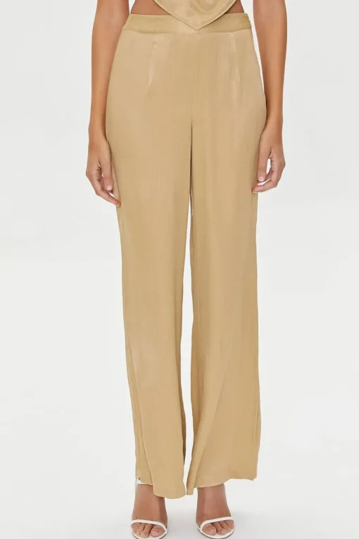 Satin Wide-Leg Pants