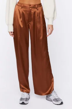 Satin Wide-Leg Pants