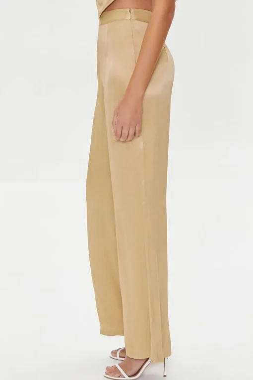 Satin Wide-Leg Pants