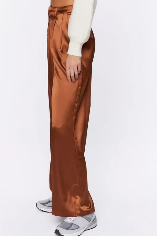 Satin Wide-Leg Pants