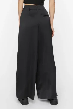 Satin Wide-Leg Pants
