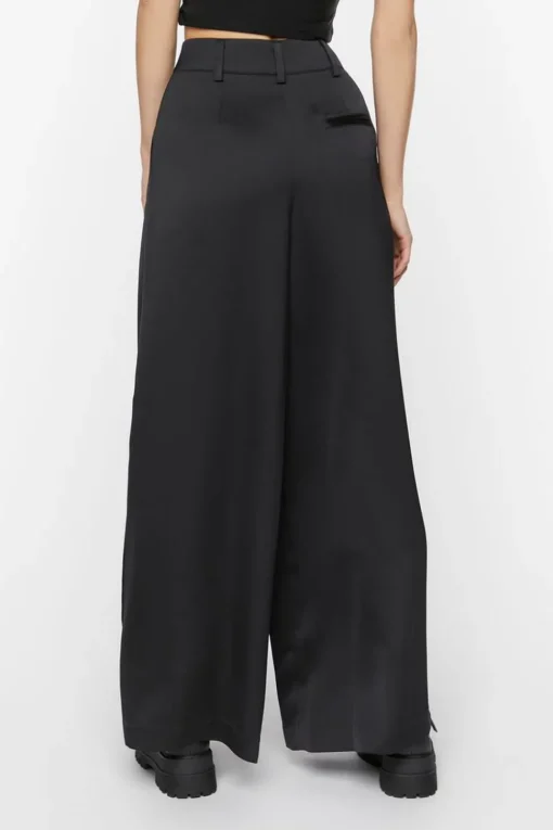 Satin Wide-Leg Pants