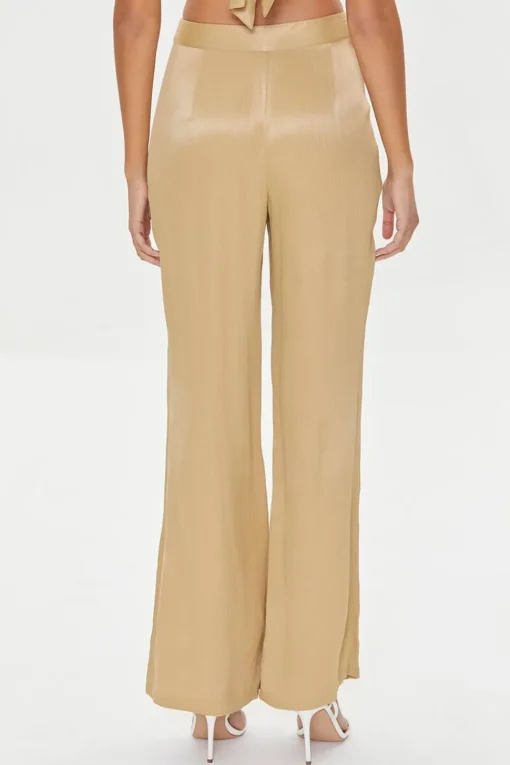 Satin Wide-Leg Pants