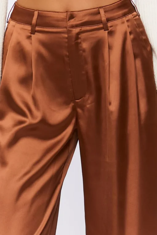 Satin Wide-Leg Pants
