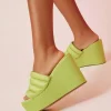 Satin Wrapped Platform Wedges