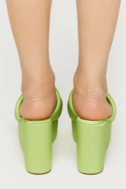 Satin Wrapped Platform Wedges